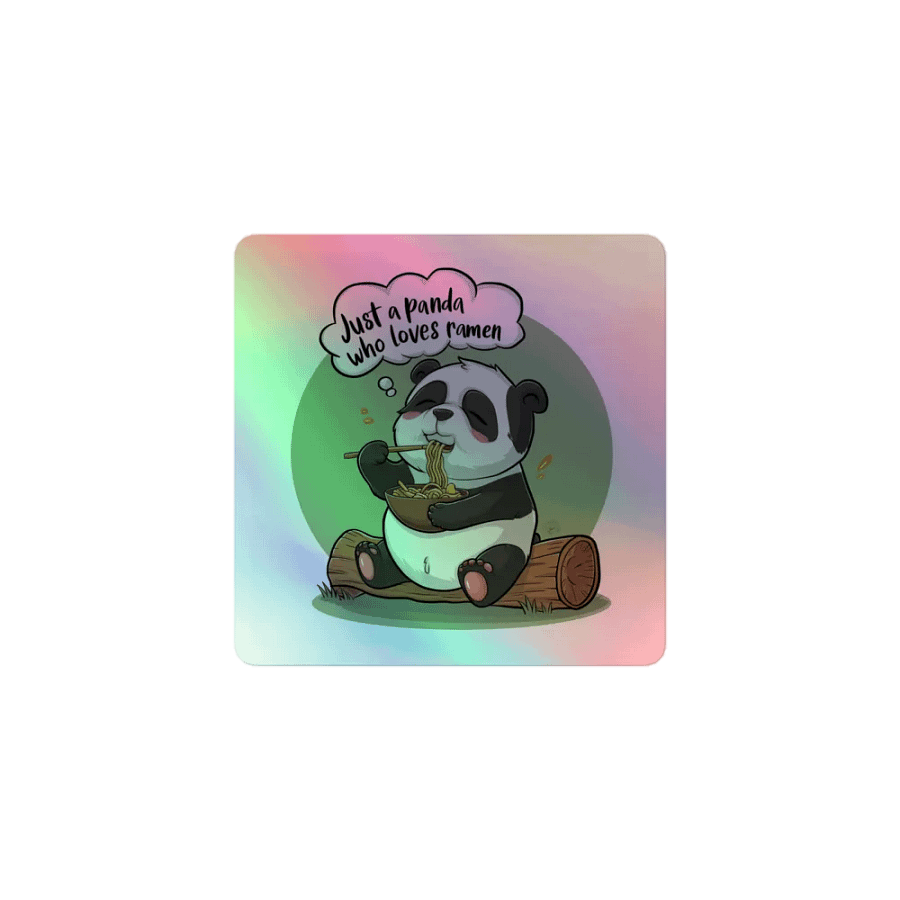 Panda Eating Ramen Sticker product image (1)