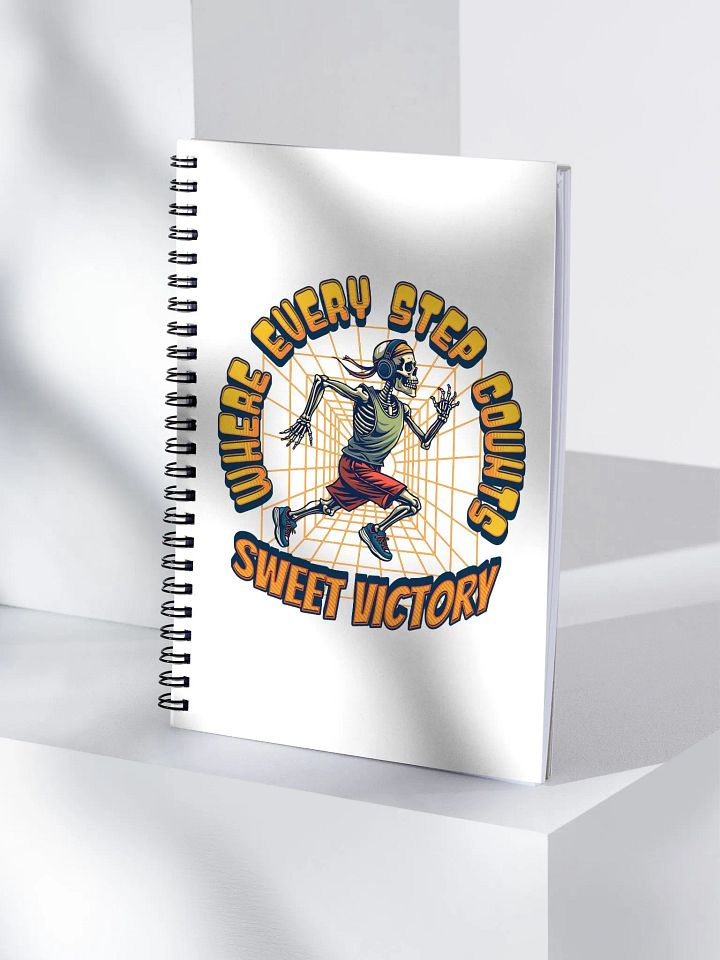 Where Every Step Counts Sweet Victory Runner Skeleton Spiral Notebook product image (1)