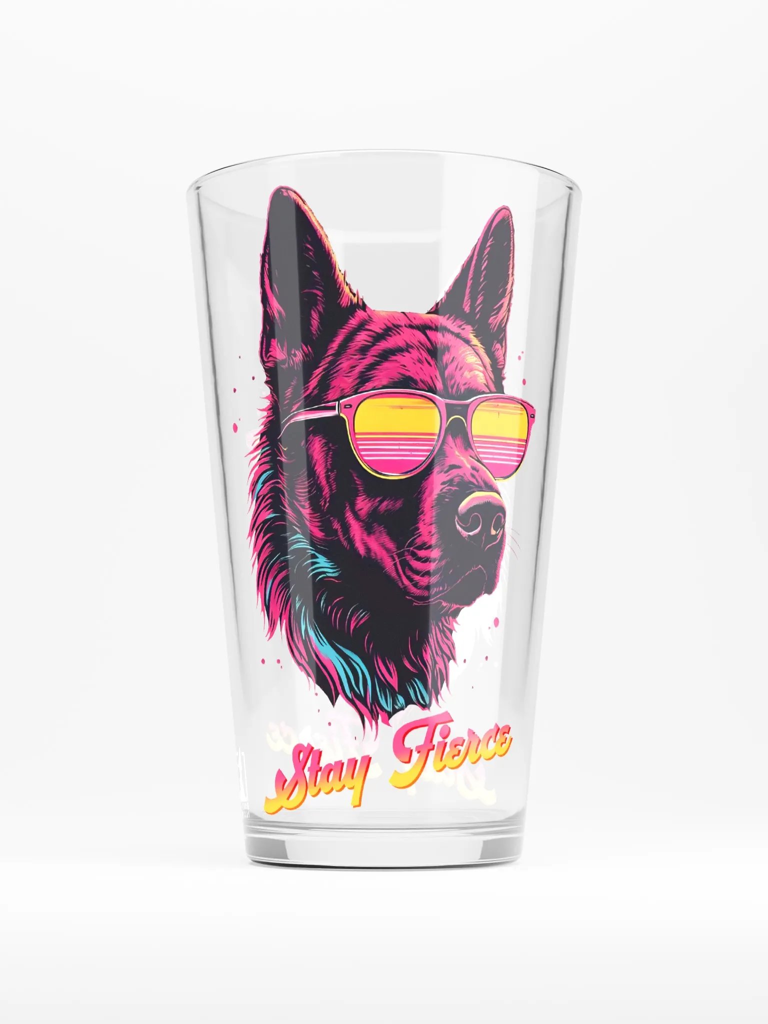 Malinois - Stay Fierce - 16oz Pint Glass product image (1)