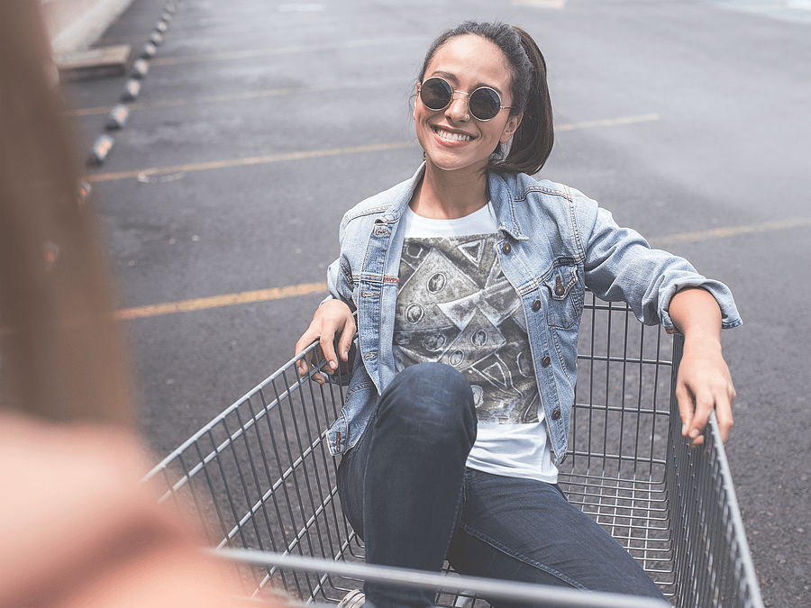 Abstract Monochrome Triangles Unisex T Shirt product image (3)