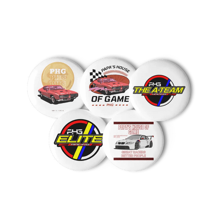 Papa's Racing Car Pin Buttons Set product image (2)