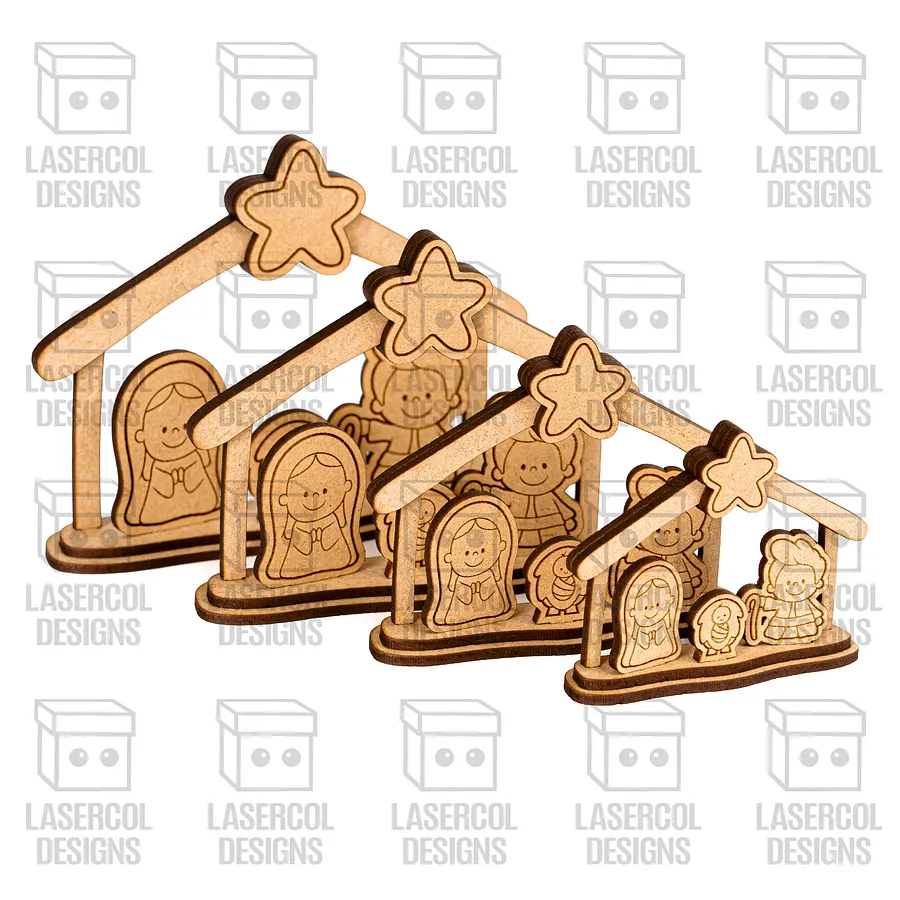 Small Nativity Scene Gift Set 4 - Christmas - Laser Cut Files product image (6)
