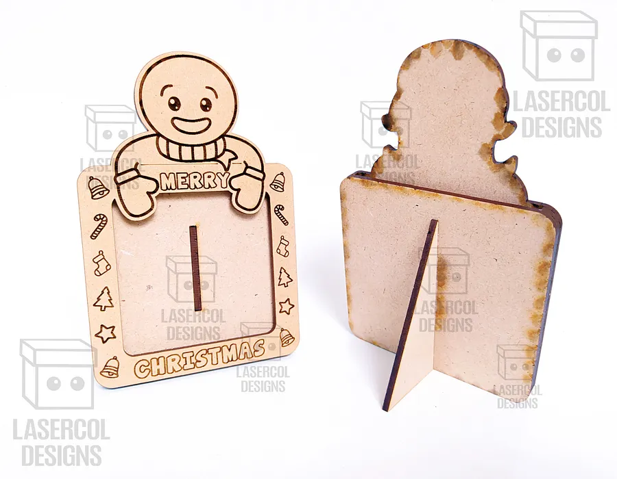 Christmas Ornaments Photo Frame Set 4- Laser Cut Files product image (4)