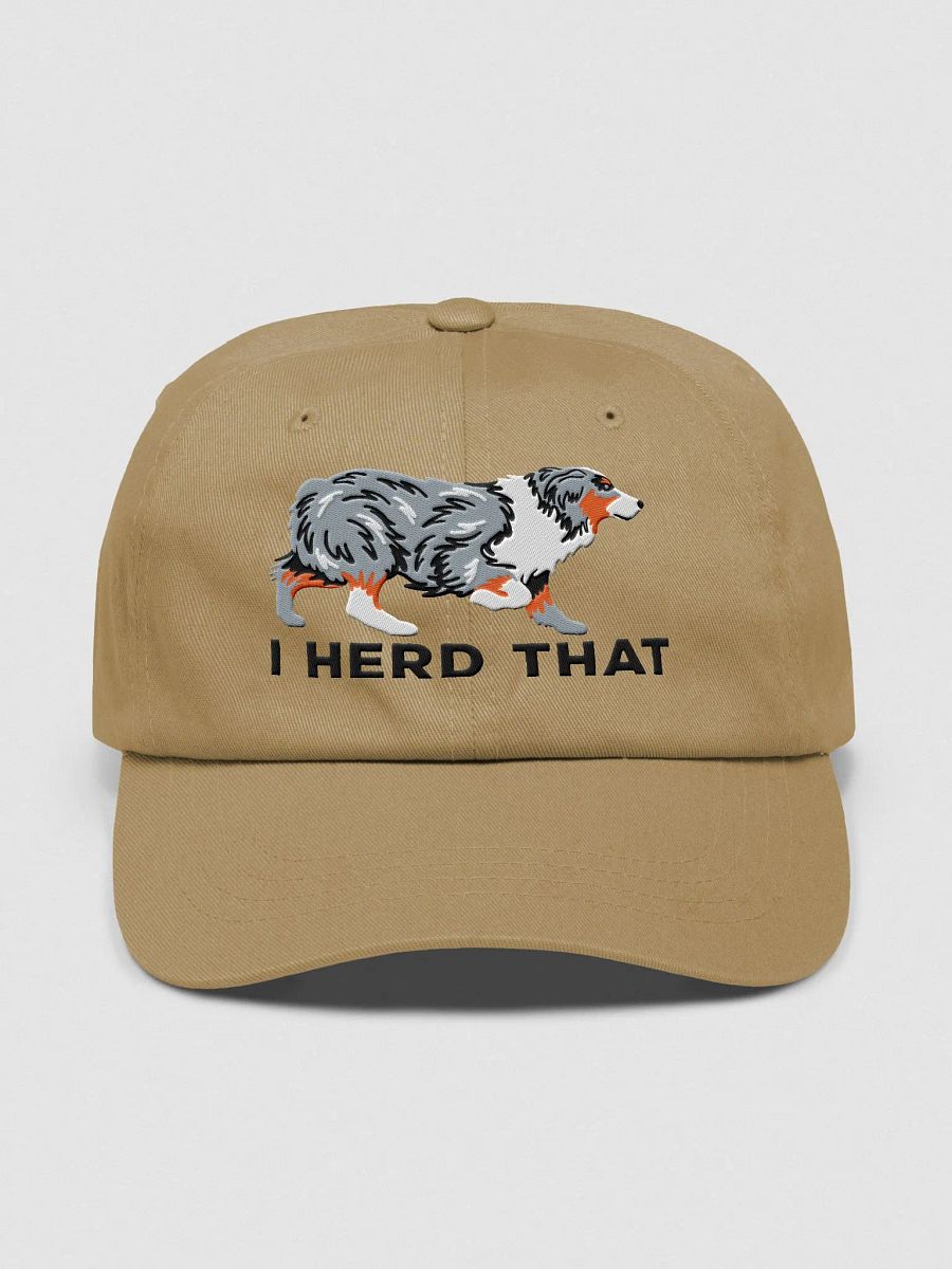 I Herd That Classic Dad Hat(Embroidered) of an Australian Shepherd(Blue Merle) product image (1)