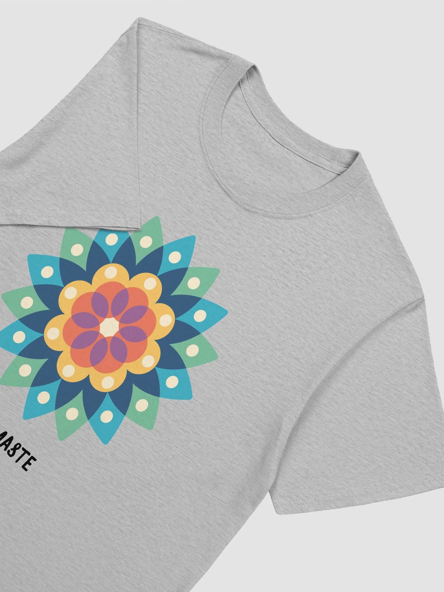 Vibrant Mandala Magic Unisex Light T-Shirt - Colorful Geometric Pattern product image (3)