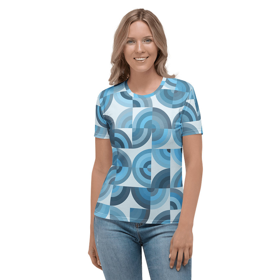 Azure Wave All-Over Women's Tee product image (1)