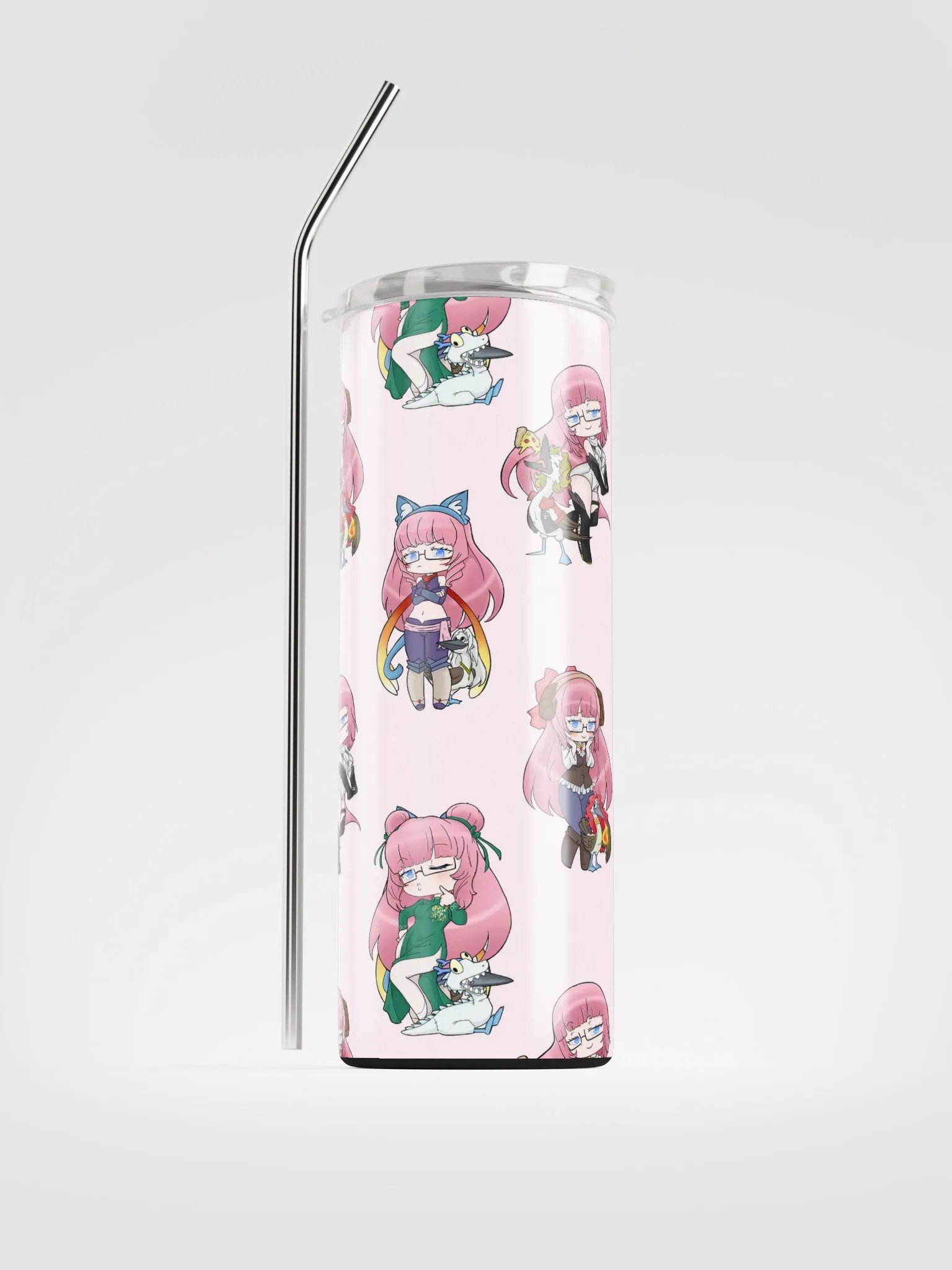 Squeaky's Brainrot Stainless Steel Tumbler - Soft Pink product image (1)