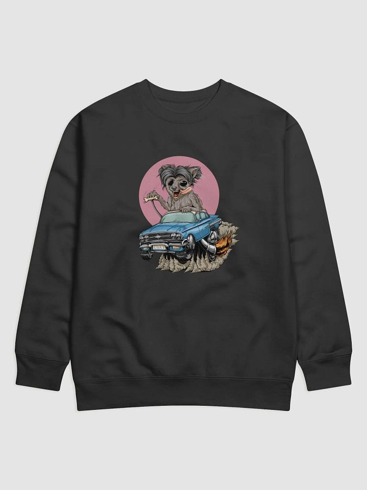Roscoe the dog and 1960 Chevy Sweater Cotton Heritage Premium Sweatshirt by Cotton Heritage product image (1)