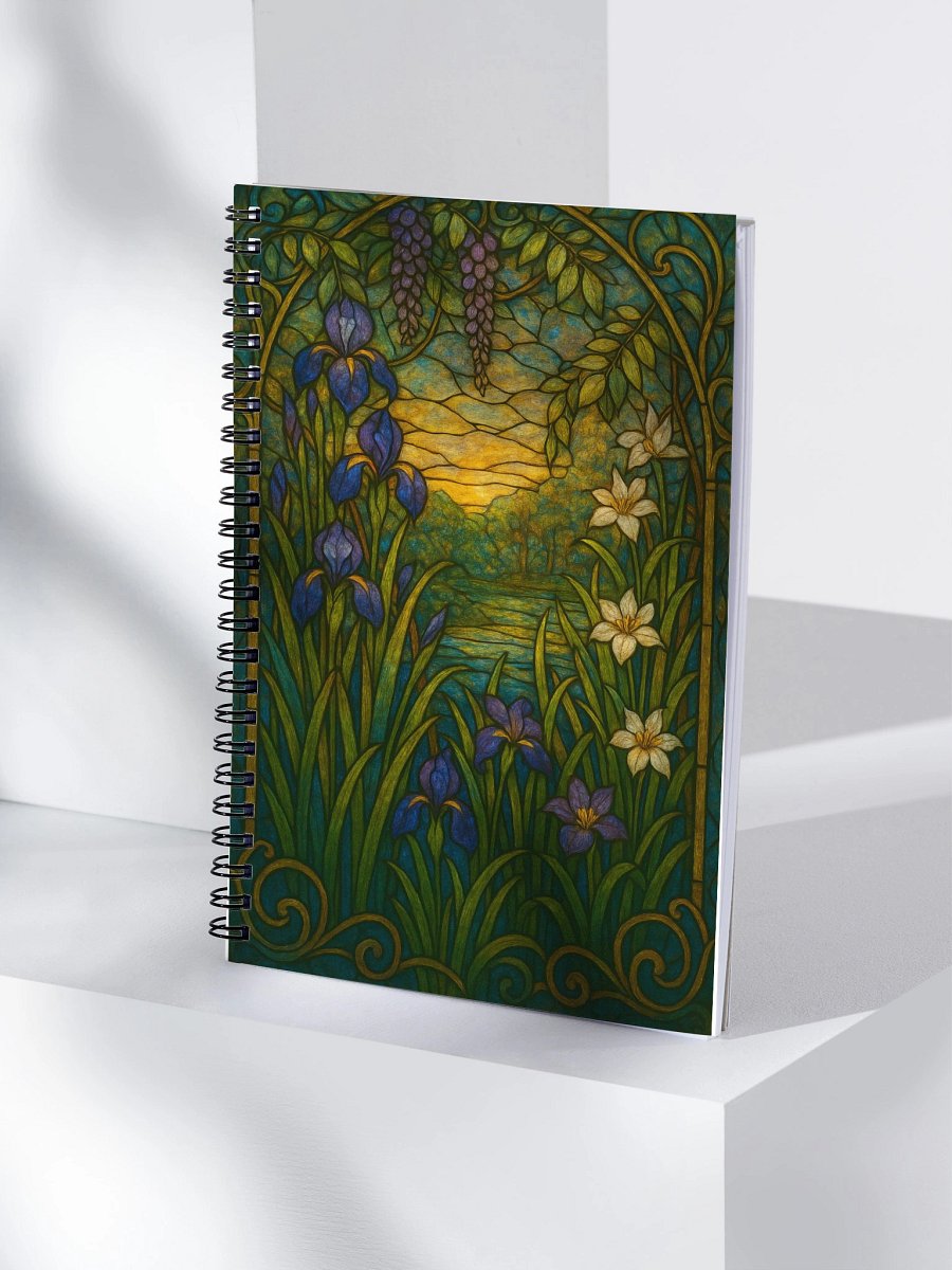 Stained Glass Sunset Spiral Notebook product image (4)