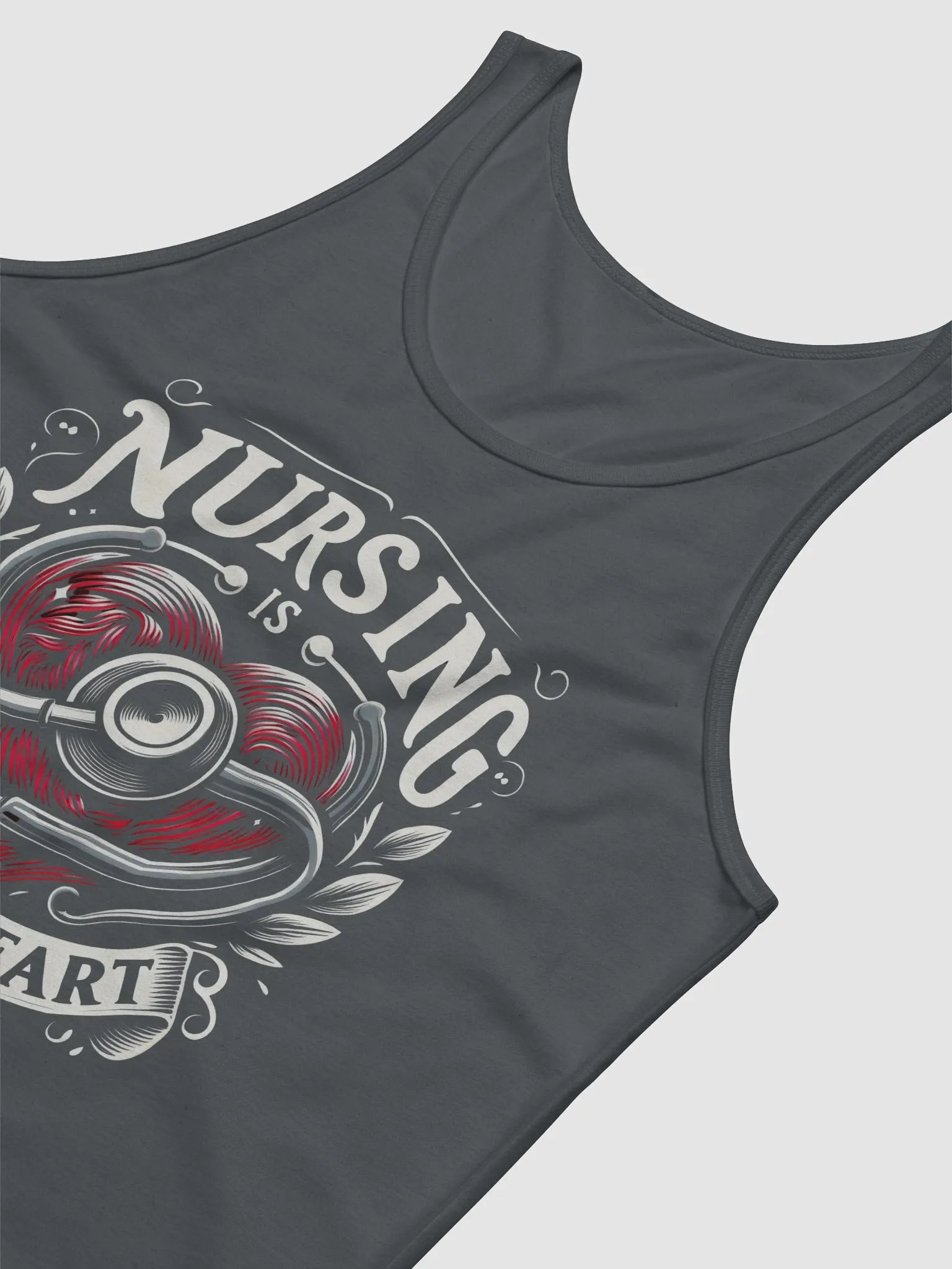 Nursing is a work of heart Tribute Tank product image (28)