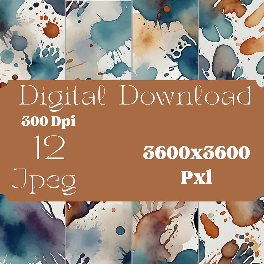Watercolor Foot and Hand Paint Splatter Paper Pack Bundle product image (5)