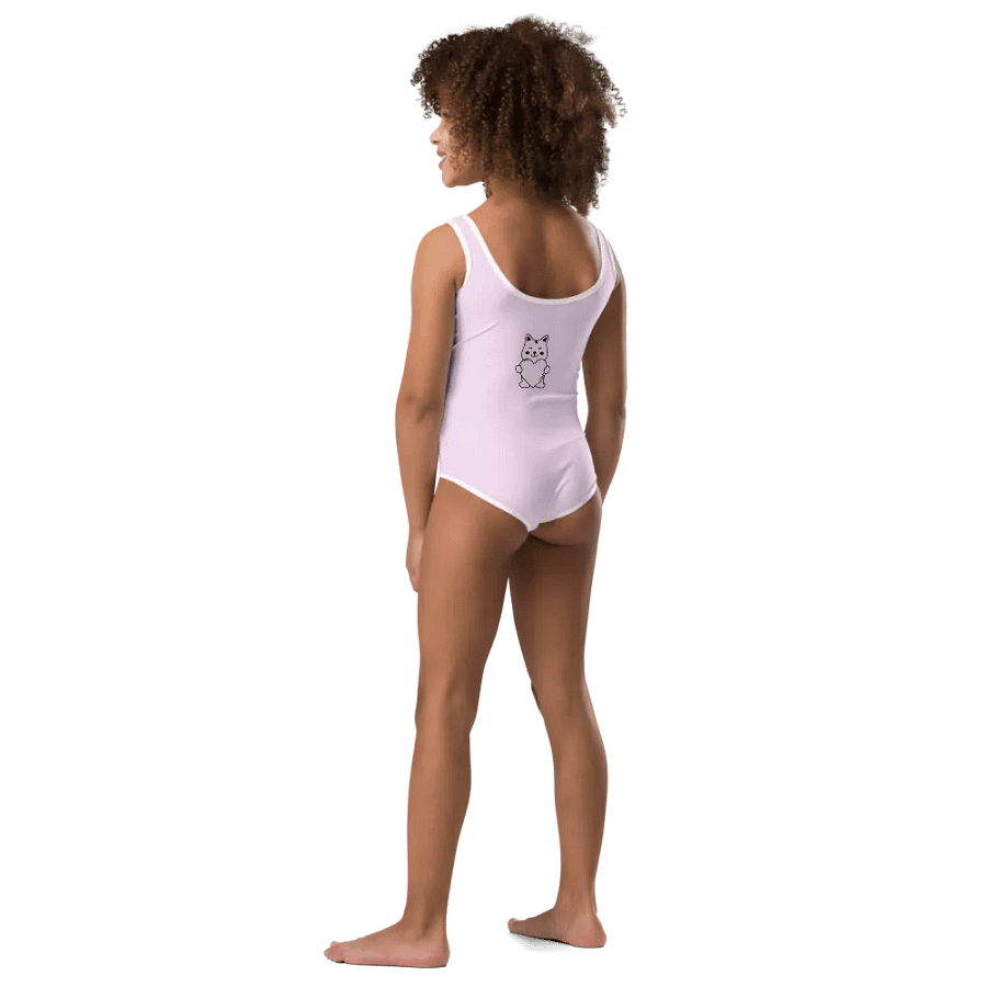 Cat (art by Dina R.) acrylic painting picture - Kids Swimsuit product image (3)