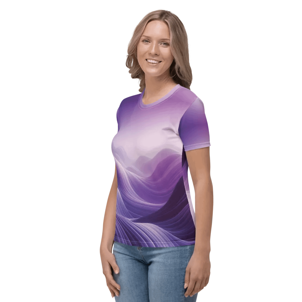 Women's Full-Print-7 Violet Glitch Tee product image (2)