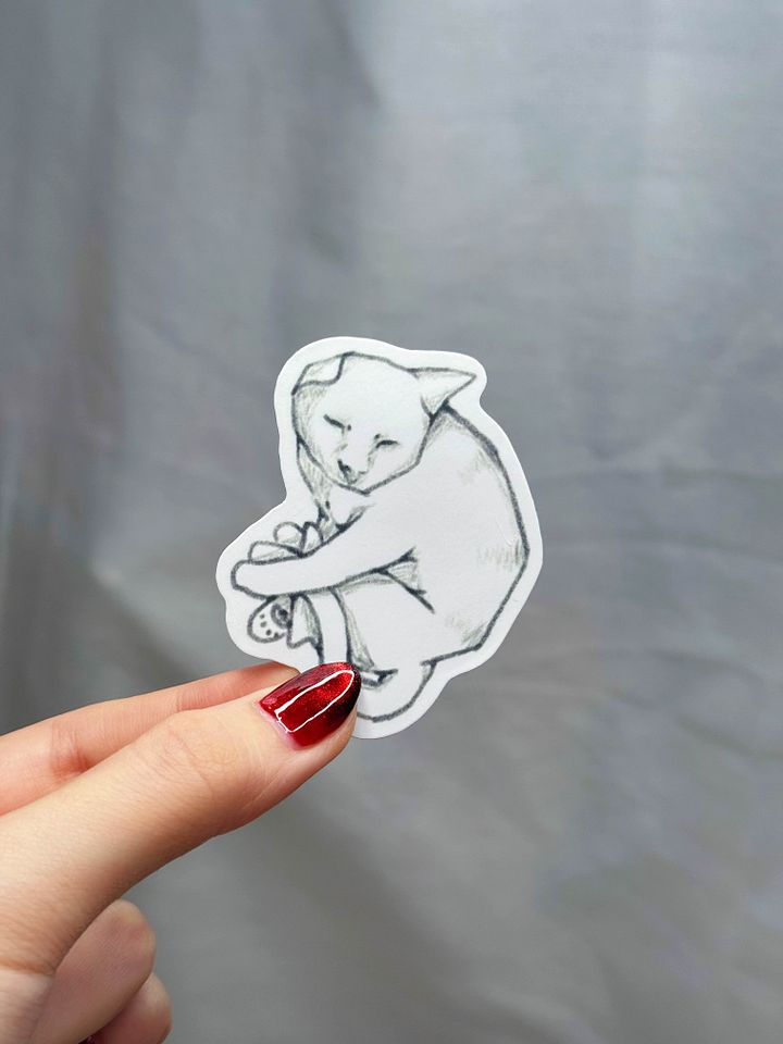 Eepy Kat Matte Sticker product image (2)