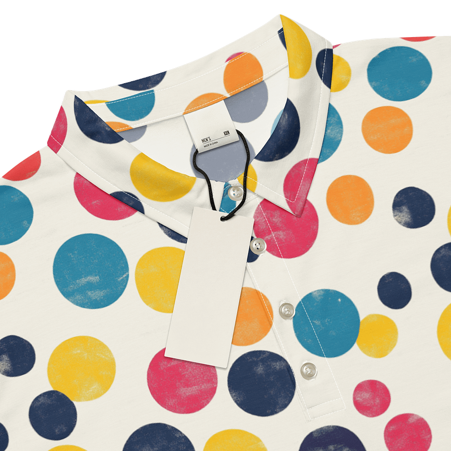Polka Dot Illusion Vintage Retro Polo Shirt product image (5)