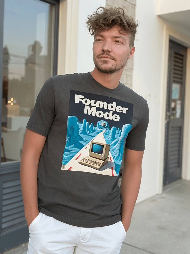 founder mode (front) retro t-shirt (100% cotton) product image (1)
