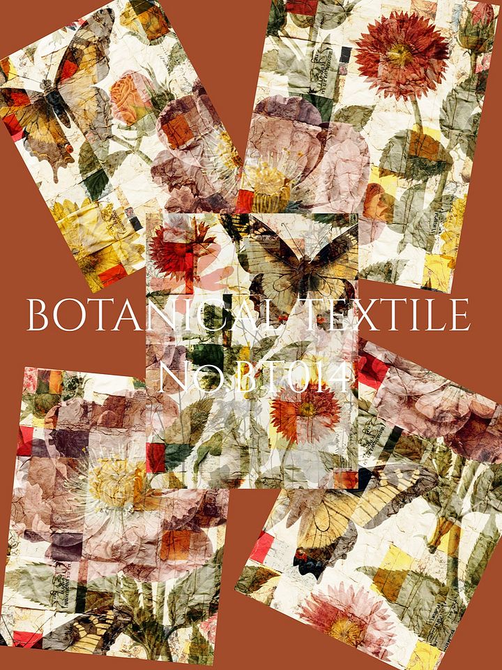 Set of 5 Botanical Textile Papers product image (1)
