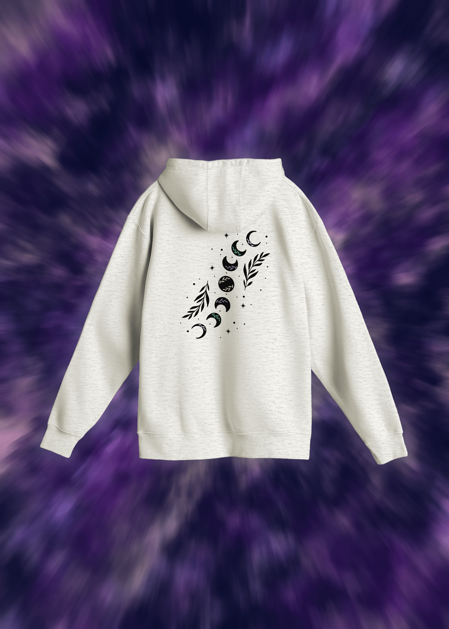 Celestial Blossom Crescent Hoodie Light product image (17)