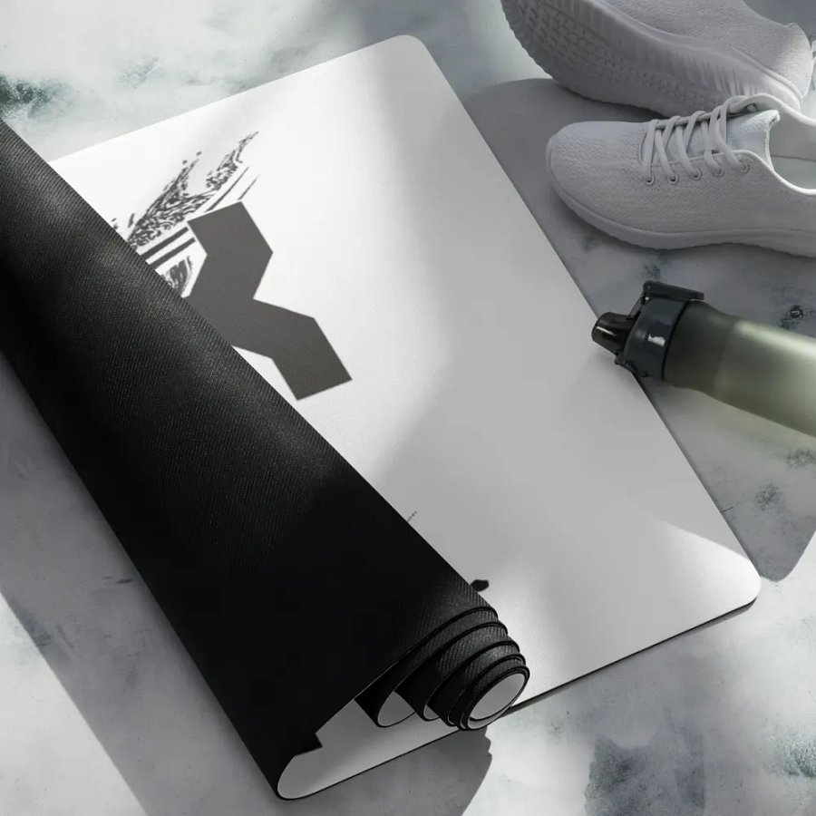 Black HApex Gear Black Logo Yoga Mat by Allcolor product image (4)