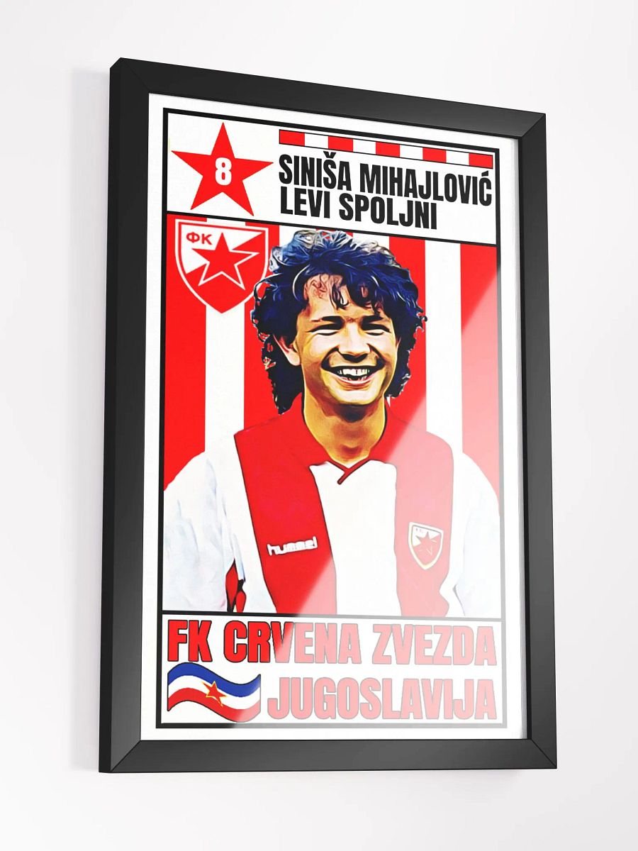 Siniša Mihajlović (FK Crvena Zvezda) #2 Framed High-Quality Matte Poster (in) product image (3)