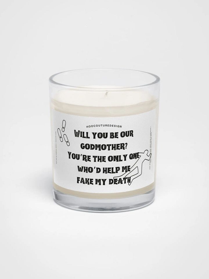 Funny gift for a godmother - Fake my death - Soy wax vegan candle product image (2)