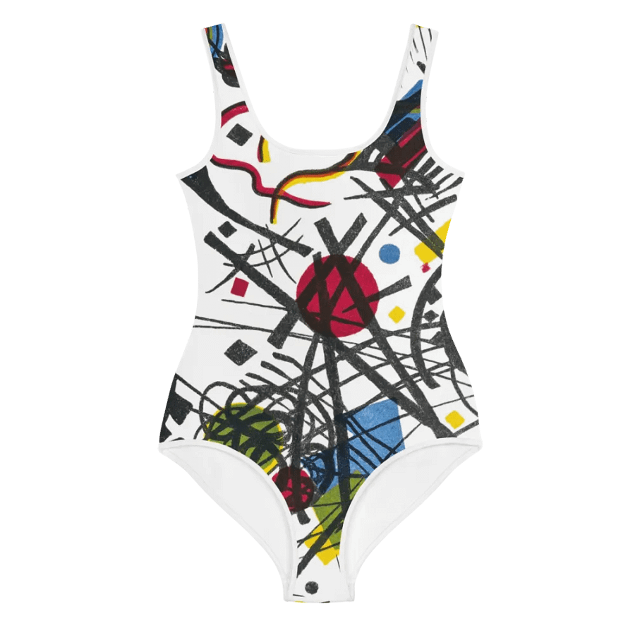 Abstract Lithographic Pattern Design Youth One Piece Swimsuit - V3 product image (1)