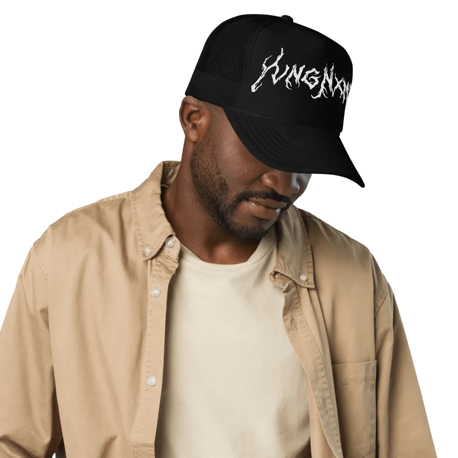 White Script Logo FleaMarket Trucker Cap product image (3)