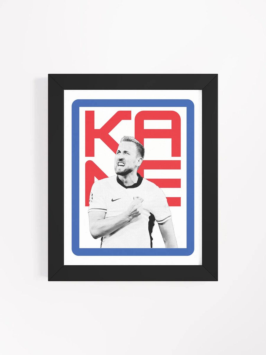 Harry Kane BW England Name Art Framed Print product image (3)
