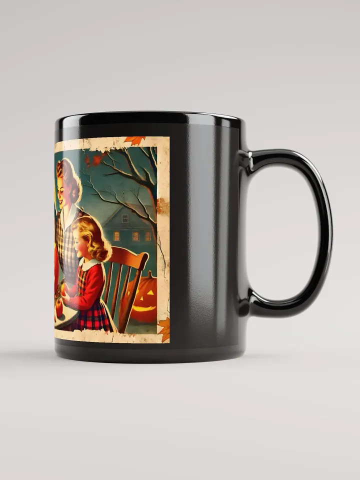 Vintage 1940s Halloween Family Pumpkin Carving Mug product image (2)
