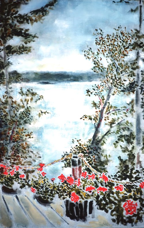 Clyde's View (1987) on canvas (26" x 40") product image (1)