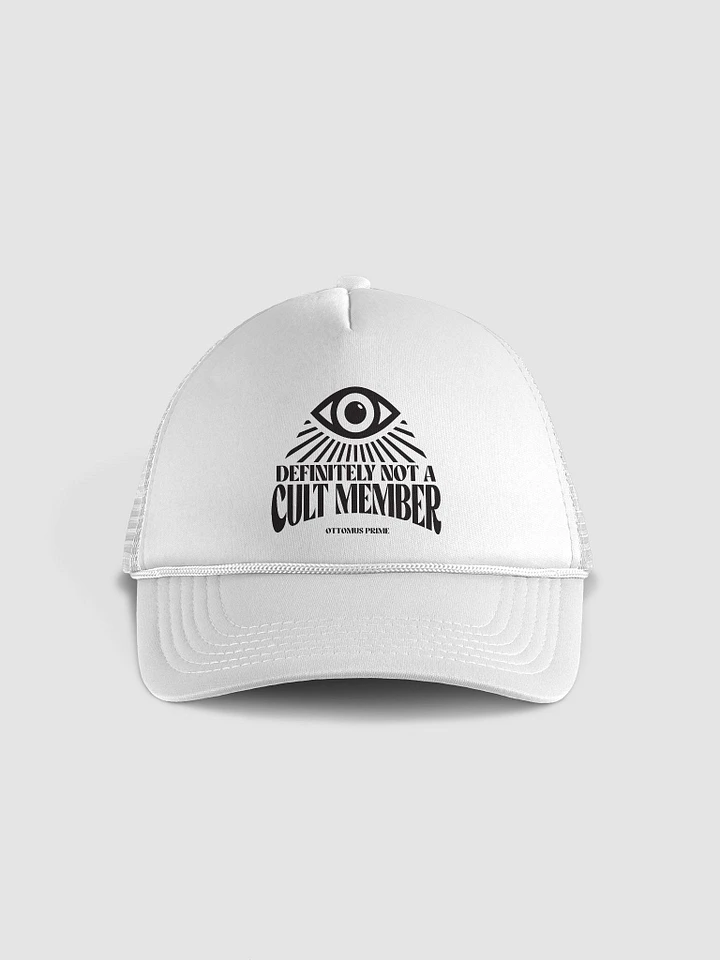 Definitely Not A Cult Member Hat (White) product image (1)