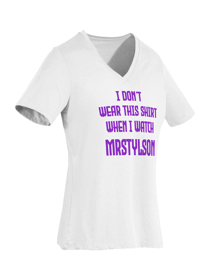 I Don't Wear This Women's V-Neck (Purple Text) product image (52)