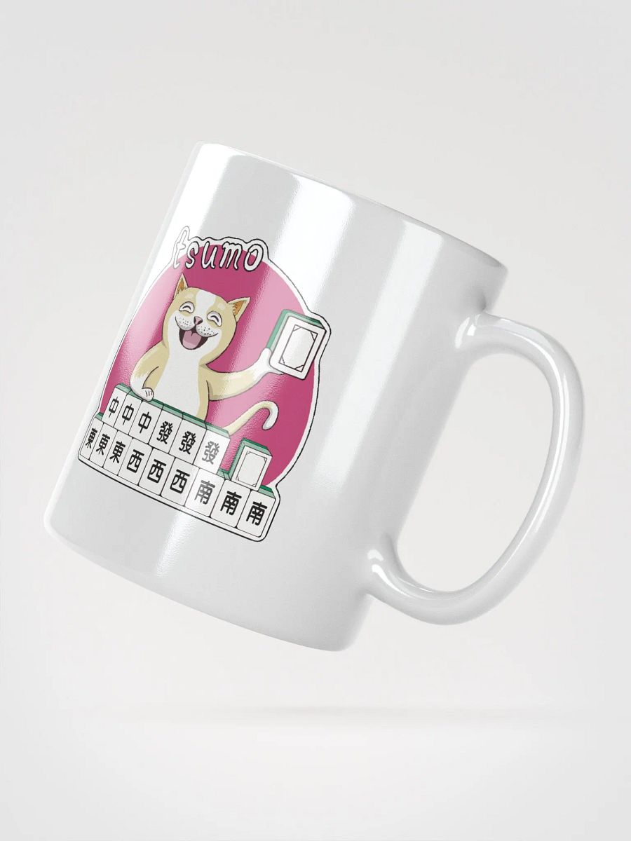 Mahjong cat got tsumo white coffee mug product image (4)