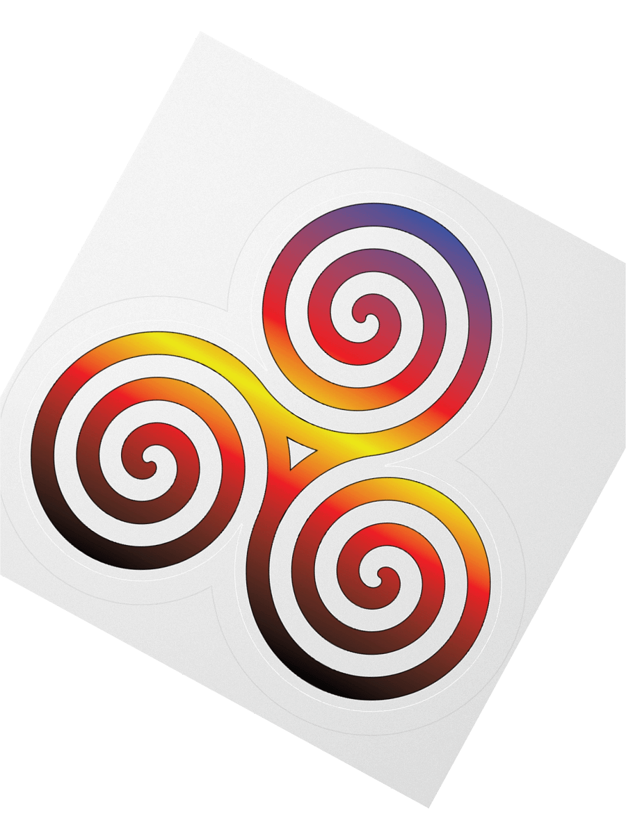 Polyamory Pride Gradient Celtic Triskelion Sticker product image (5)
