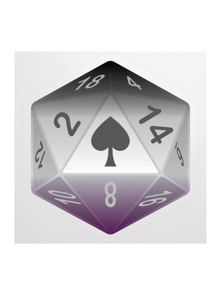 Asexual Pride D20 Sticker product image (2)