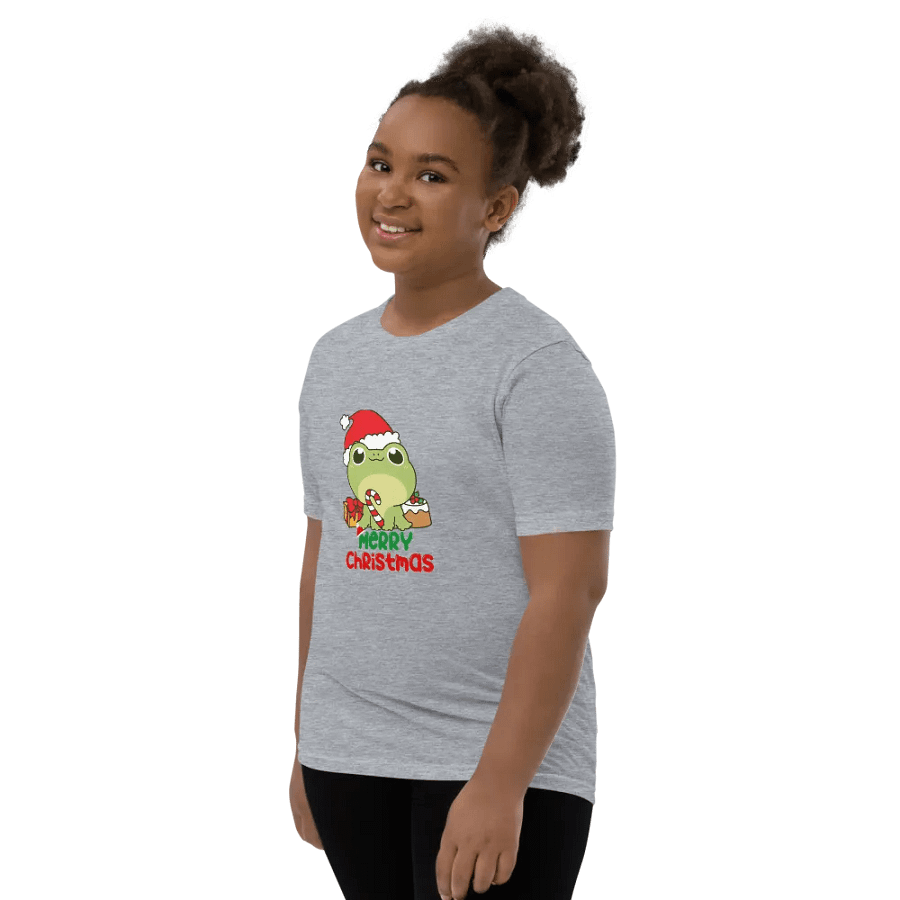 Festive Frog Christmas Youth T-Shirt product image (140)