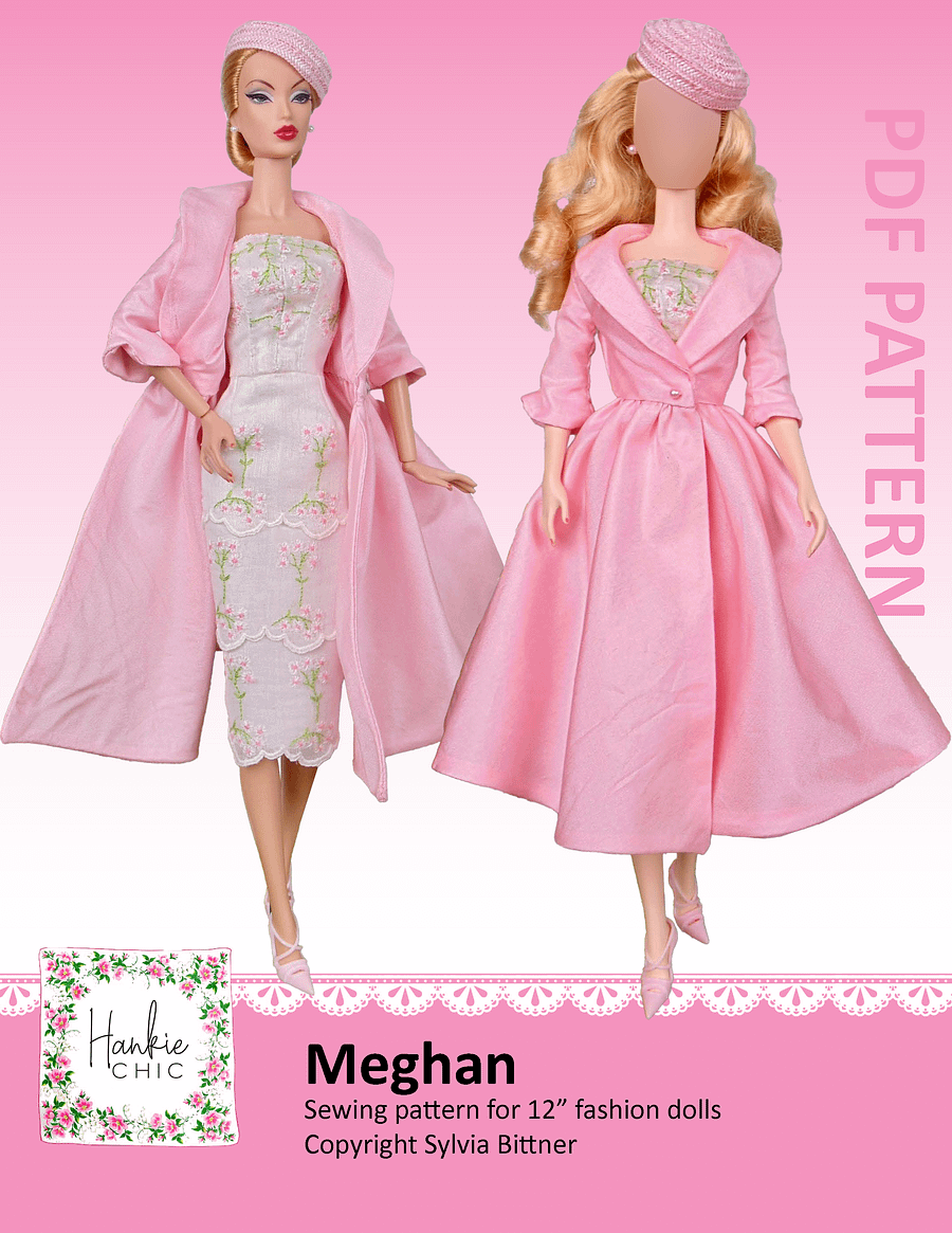 Meghan sewing pattern for 12" fashion dolls product image (1)