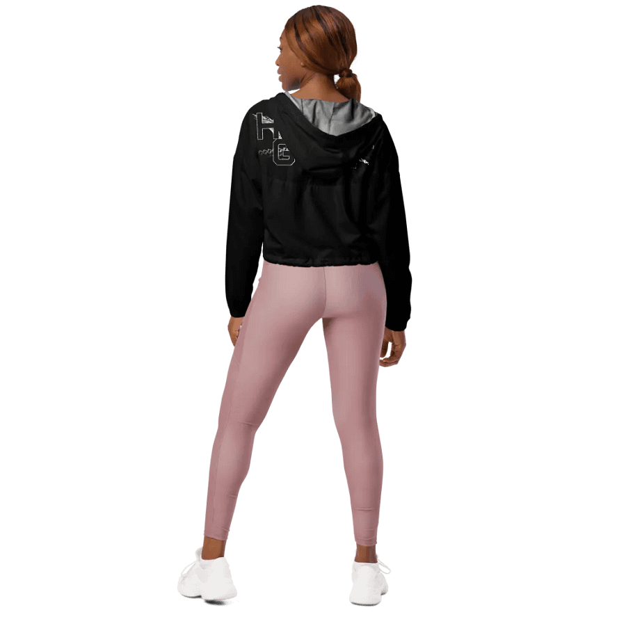 Black HApex Gear White Logo - Black - Women's Cropped Windbreaker product image (8)