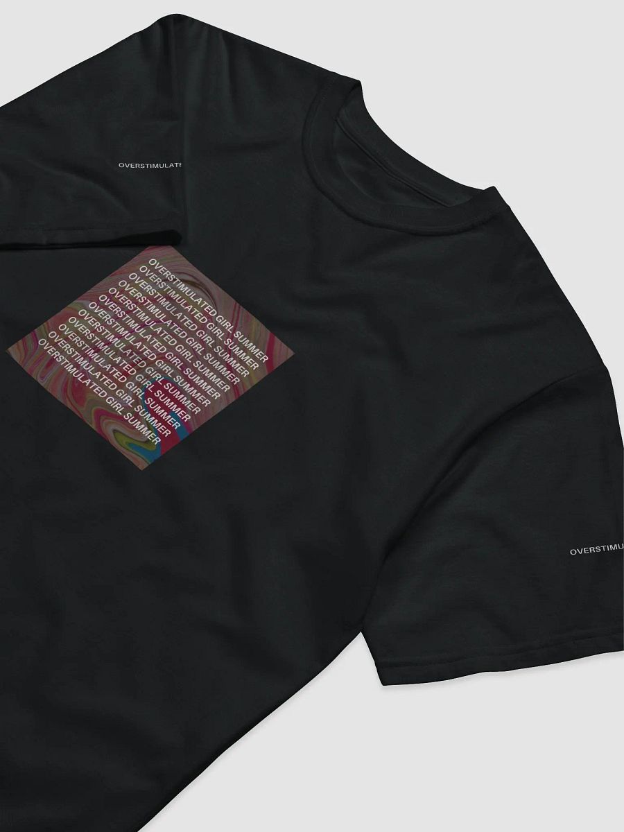 OVERSTIMULATED GIRL SUMMER trippy black eco tee product image (3)