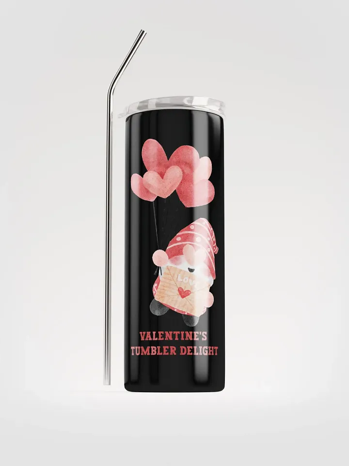 Cupid Gnome Valentine's Tumbler Delight: Eco-Friendly Love in Every Sip product image (1)