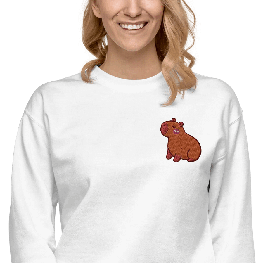 Cute Capybara Embroidered Premium Sweatshirt product image (6)