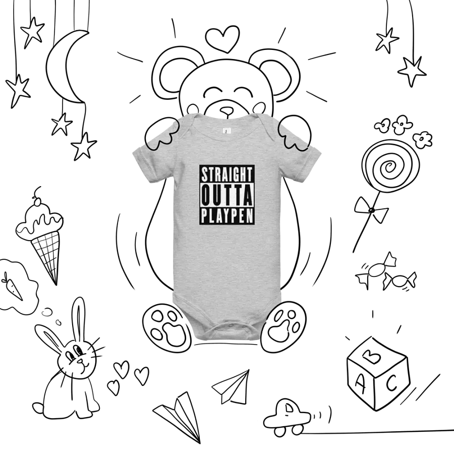 Straight Outta Playpen Baby Onesie product image (37)