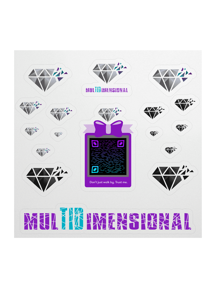 Multid Diamond Rain Sticker Sheet product image (2)