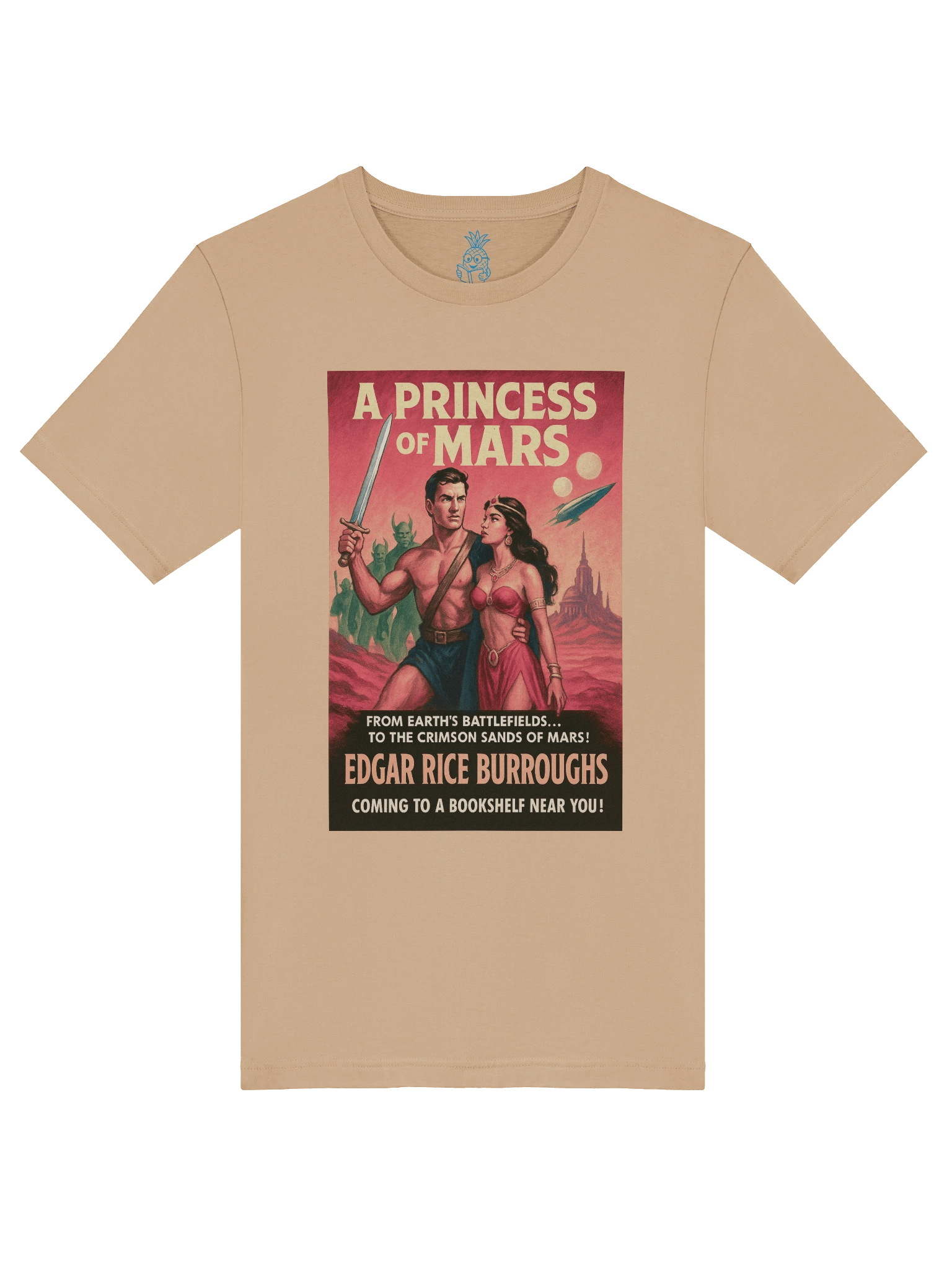 "A Princess of Mars" 1950's Faux Retro Film Poster Edgar Rice Burroughs Unisex T-Shirt product image (89)
