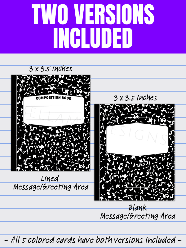 Notebook Pencil Toppers - Composition Notebook Printable product image (2)