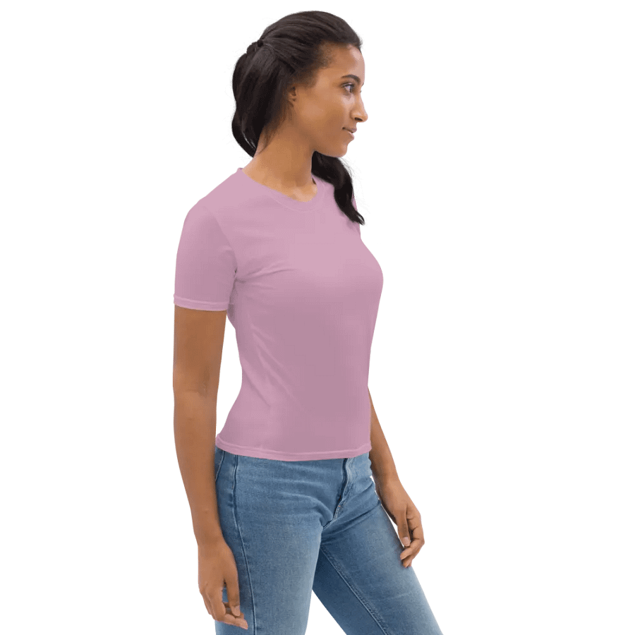 Plain Lilac Purple Soft Summer Women's Crewneck Polyester Heavyweight Premium T-Shirt by Treasure Pie product image (7)