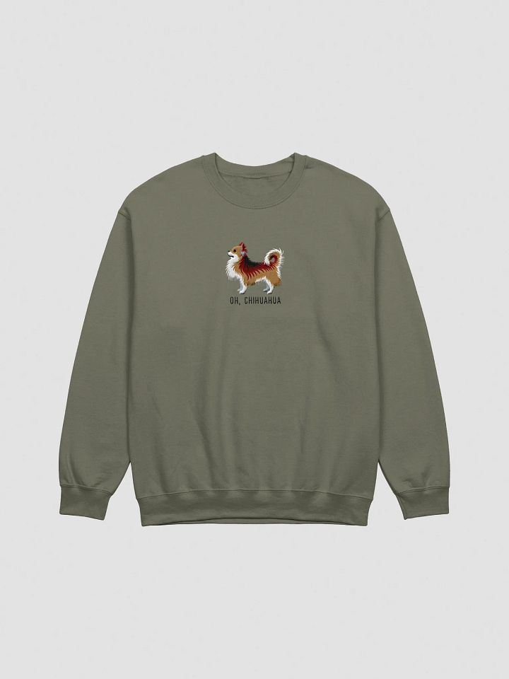 Oh, Chihuahua Sweatshirt (Embroidered) of a Longhaired Chihuahua(Sable) product image (7)