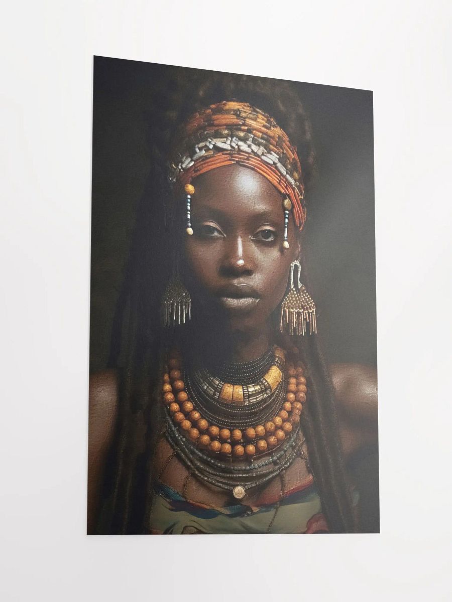 African Woman in Traditional Head Dress, Multi-Colored Jewelry Poster Print, Unframed product image (2)