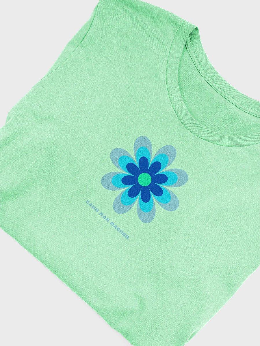Laid-back flower T-Shirt "Kann man machen." - blue product image (41)
