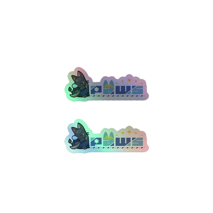Paws Logo Holographic Sticker product image (1)